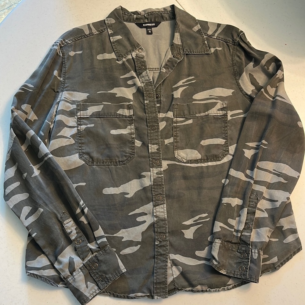 Camo Button Up